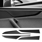 Dry Carbon Fiber Door Panel Trim Covers for Tesla Model Y Juniper