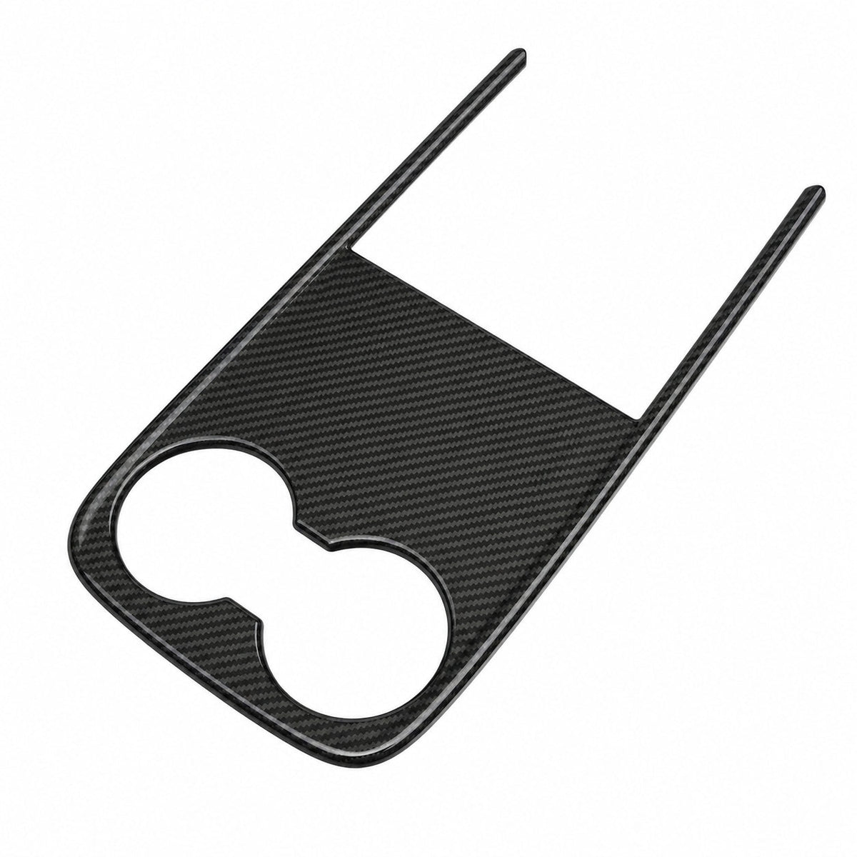 Real Carbon Fiber Center Console Cup Holder Cover Trim for Model Y Standard 2026+