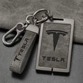 Key Card Holder for All Tesla Models - Zinc Alloy Full Protection with Keychain