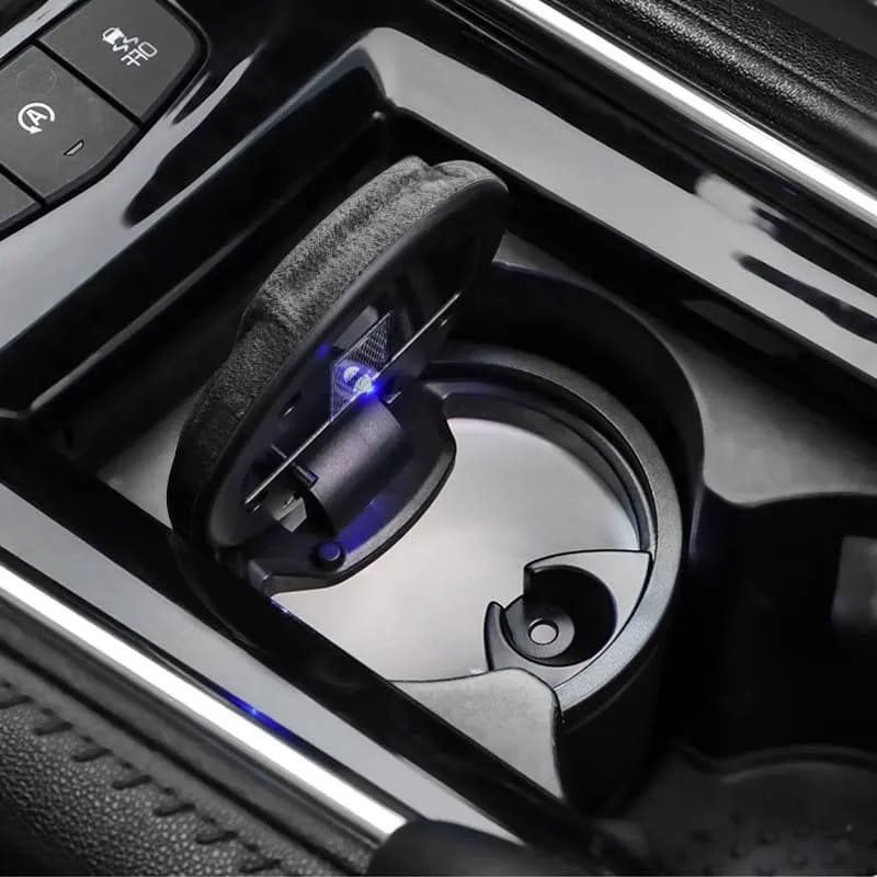 Cup Holder Suede Ashtray for All Tesla （With logo）