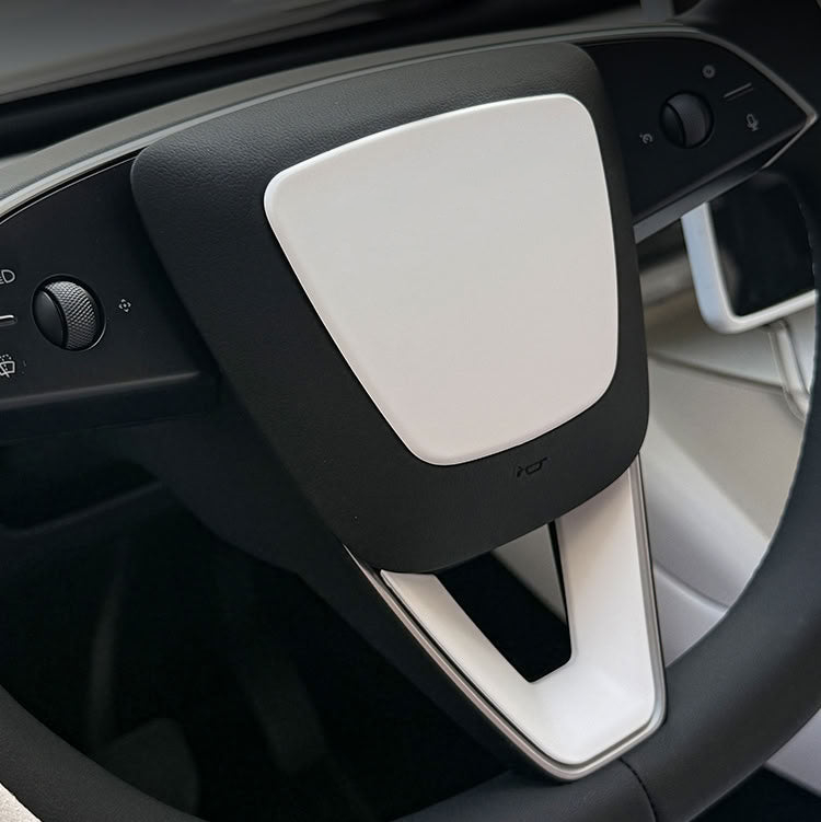 Steering Wheel Trim Cover for Tesla Model 3 Highland Model Y Juniper（With TESLA）