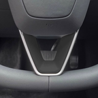 Steering Wheel Trim Cover for Tesla Model 3 Highland Model Y Juniper（With TESLA） V-Shaped Cap Black