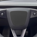 Steering Wheel Trim Cover for Tesla Model 3 Highland Model Y Juniper（With TESLA） Center Cap Black