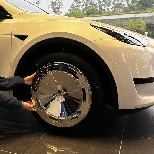18" 19" Wheel Covers for Tesla Model 3/Y (4PCS) Silver Plating