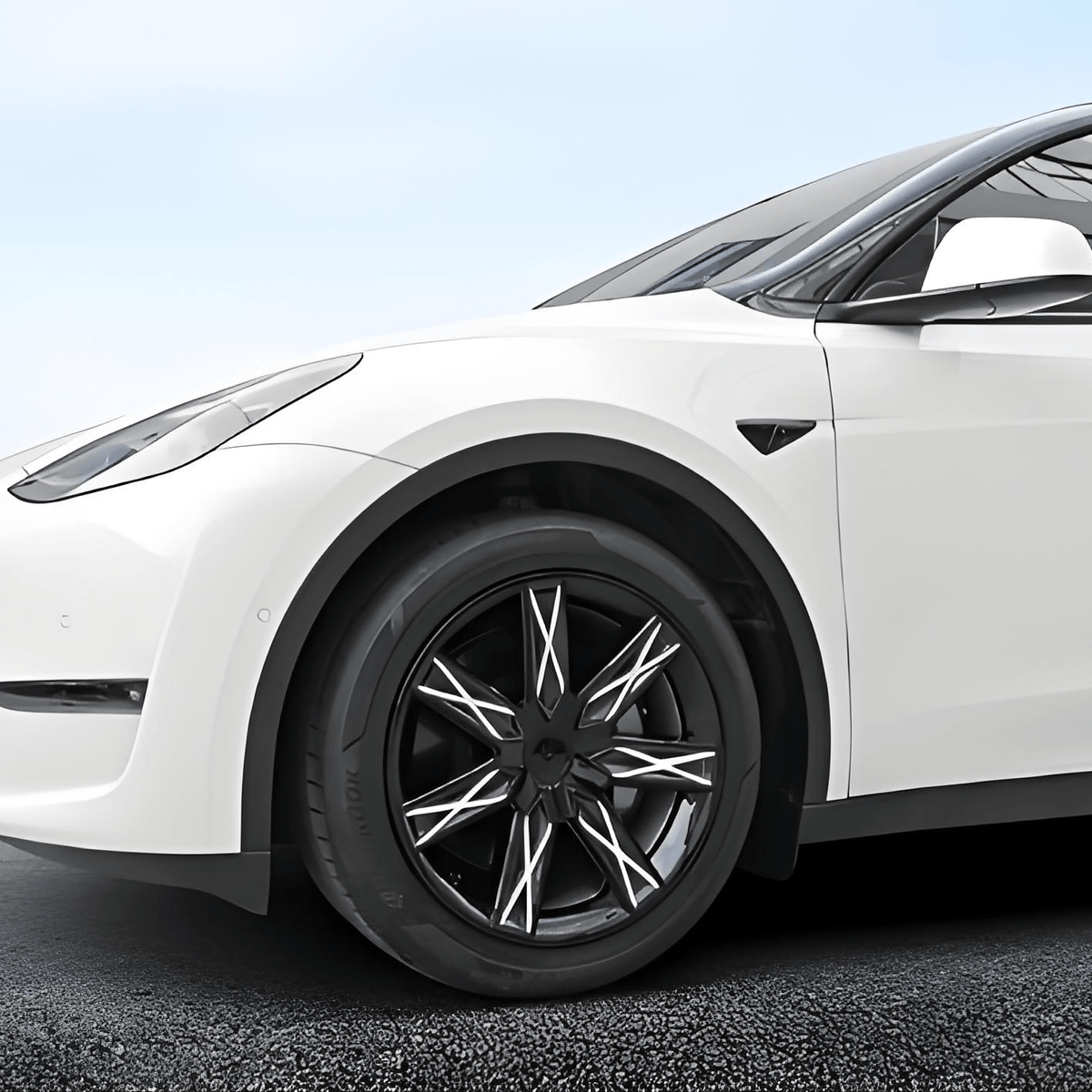 19 Double Star ABS Wheel Covers for Model Y Gemini | 4-Piece Set | Aerodynamic | Weather-Resistant