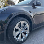 19 Gemini Performance-Style ABS Wheel Hubcaps for Model Y | 4-Piece Set | 5 Colors | 2 Styles | Tool-Free Install Model Y 19″ Gemini Wheels (2020 - 2025.03) Silver Plating (Symmetrical style)