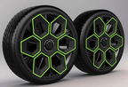19 Wheel Covers for 2025+ Tesla Model Y Juniper | Center-Lock Neon Green