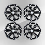 19" Tesla Model Y Wheel Covers (4pcs) - Reinforced ABS Hubcaps for 2020-2024 Model Y Model Y (2020-2024) 19 inch Black and Silver
