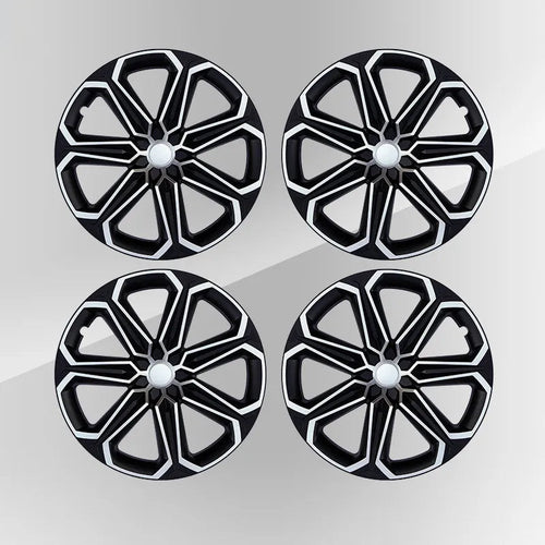19" Tesla Model Y Wheel Covers (4pcs) - Reinforced ABS Hubcaps for 2020-2024 Model Y Model Y (2020-2024) 19 inch Black and Silver