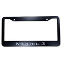 2pcs Tesla Model 3 Black Stainless Metal License Plate Frame Model 3