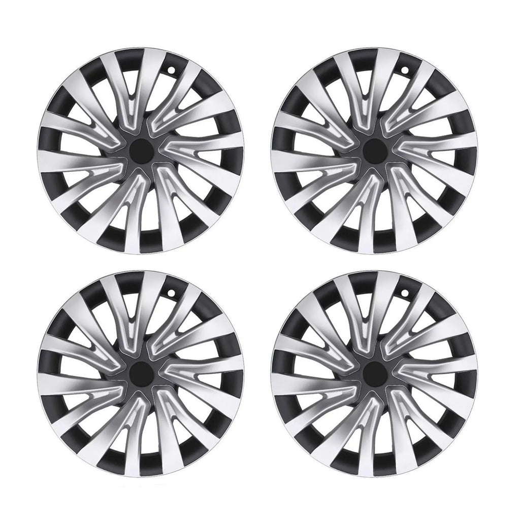 4PCS HubCap for Tesla Model 3 Highland 2024 – 18 Inch Replacement Wheel Cover Model 3 Highland (2023.10-ON) 18" Silver