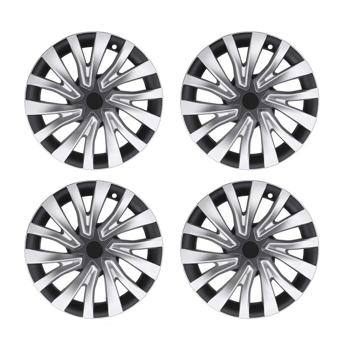 4PCS HubCap for Tesla Model 3 Highland 2024 – 18 Inch Replacement Wheel Cover Model 3 Highland (2023.10-ON) 18" Silver