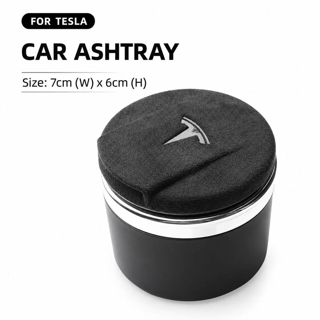 Cup Holder Suede Ashtray for All Tesla