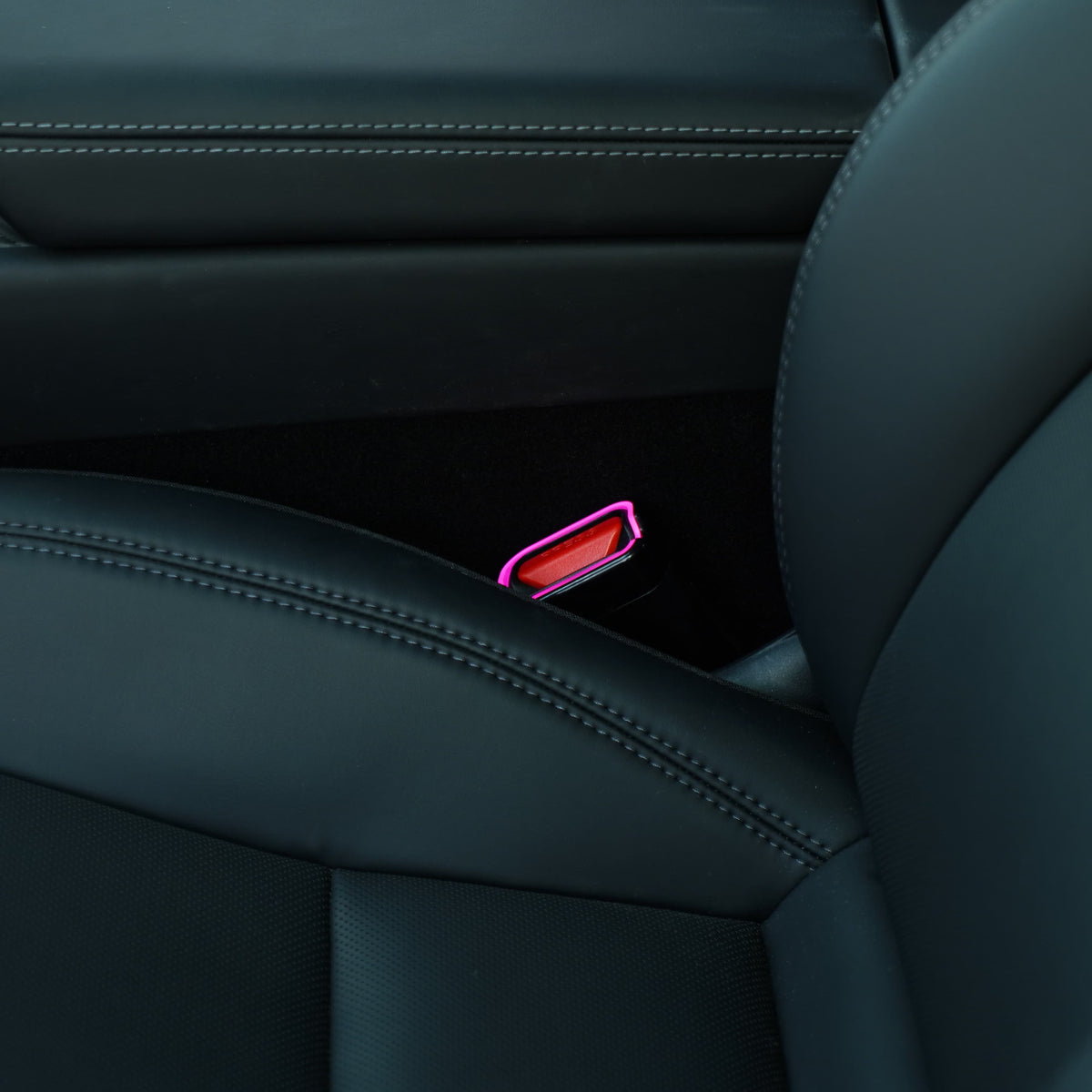 64-Color RGB Seat Belt Buckle Ambient Light Kit for Tesla Model 3 Highland & Model Y Juniper