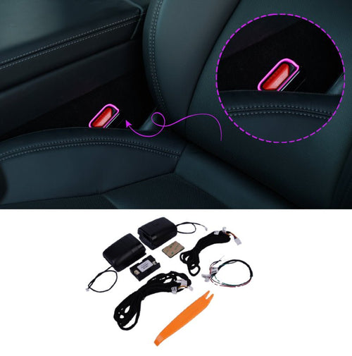 64-Color RGB Seat Belt Buckle Ambient Light Kit for Tesla Model 3 Highland & Model Y Juniper