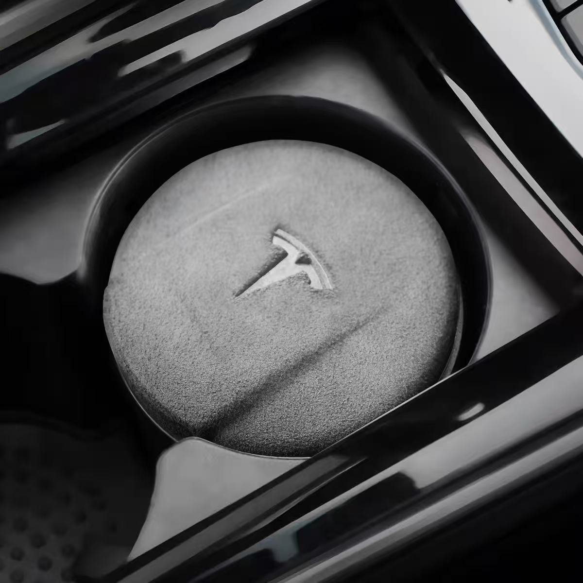 Cup Holder Suede Ashtray for All Tesla