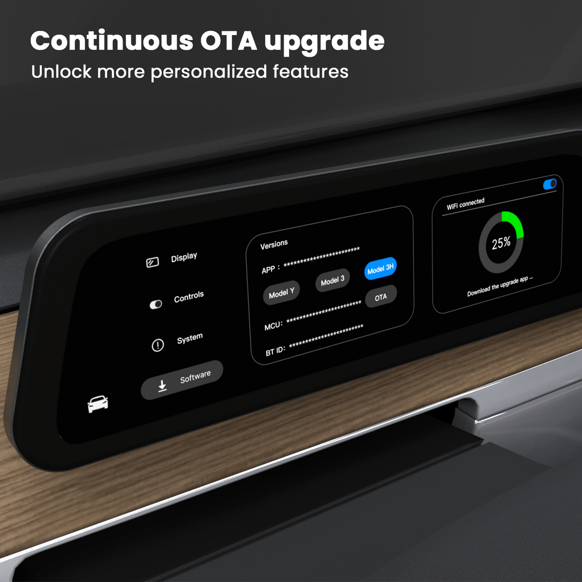9.6 Inch Instrument Cluster Dashboard Display for Tesla Model 3 / Y