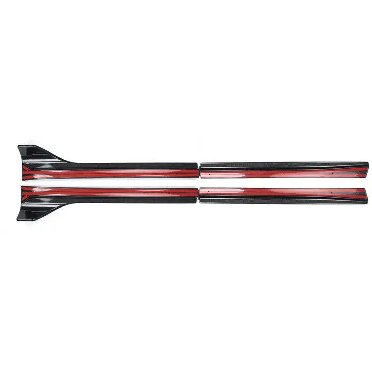 ABS Plastic Side Skirt for Tesla Model Y（2020-2024） Bright Carbon Fiber