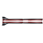 ABS Plastic Side Skirt for Tesla Model Y（2020-2024） Bright Carbon Fiber