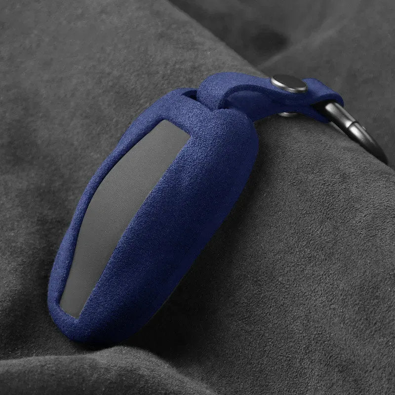 Alcantara Tesla Key Fob Cover For Model S/3/Y (2012-2023) Blue