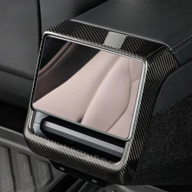 Carbon Fiber Rear Seat Vent Cover for Tesla Model 3 Highland/Model Y Juniper Model 3 Highland Model Y Juniper Glossy Carbon Fiber