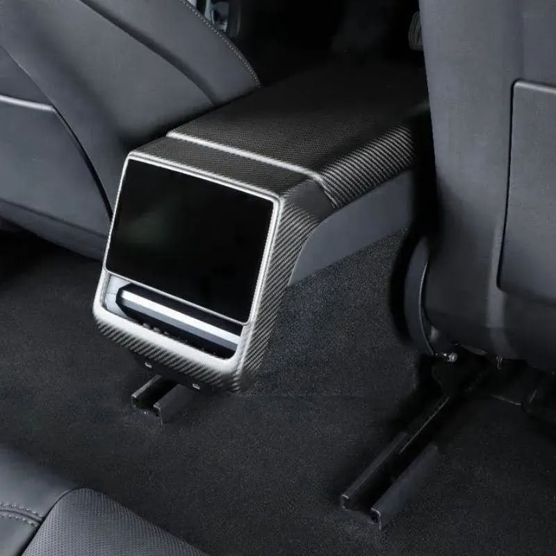 Carbon Fiber Rear Seat Vent Cover for Tesla Model 3 Highland/Model Y Juniper Model 3 Highland Model Y Juniper Matte Carbon Fiber