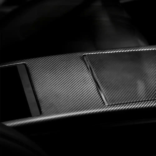 Carbon Fiber Center Console Trim Panel for Tesla Model S/X 2022+