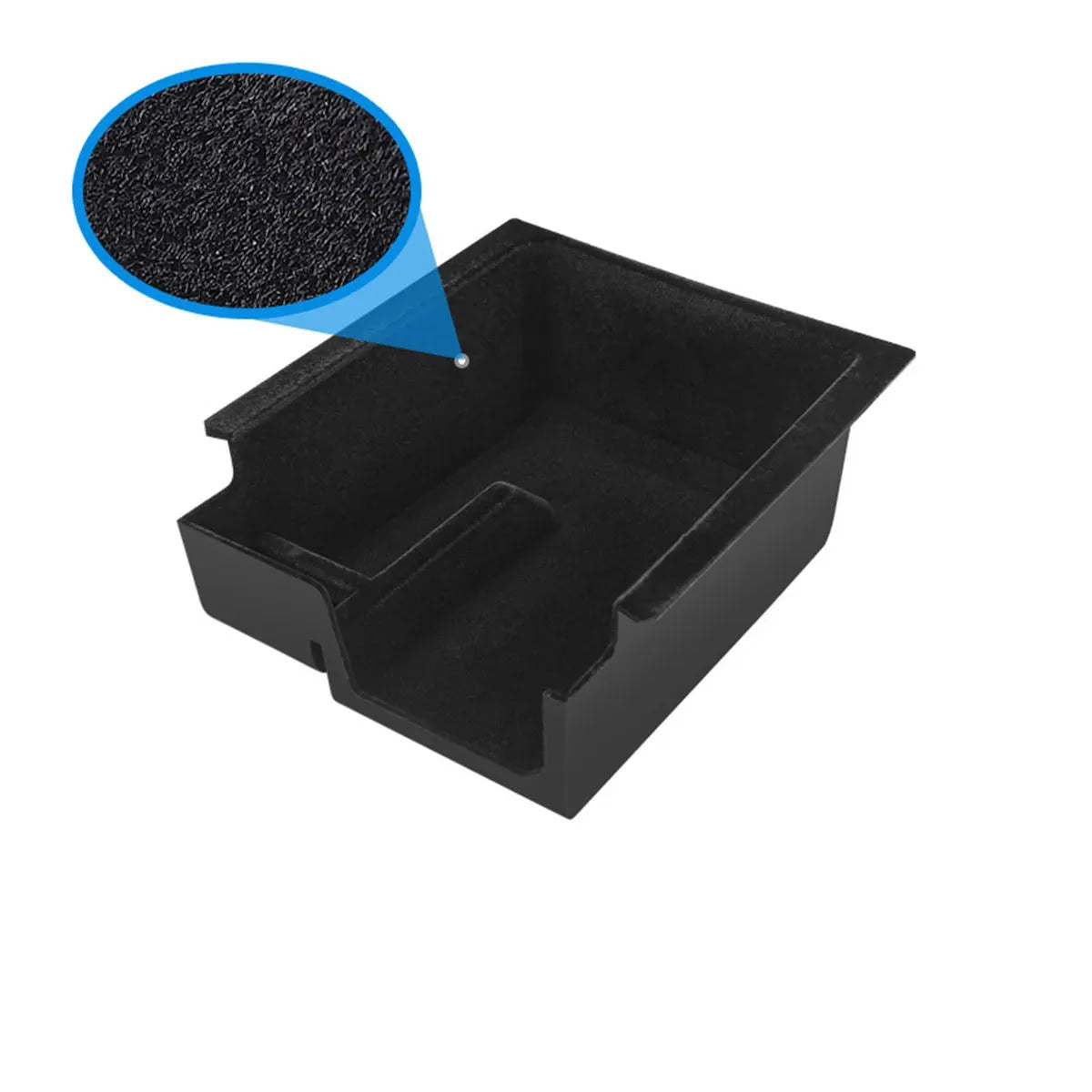 Center Armrest Storage Box for Tesla Model 3（2017-2023.10）/ Y（2020-2023） Flocking