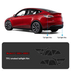 Compatible with Tesla Model Y (2021-2025.2) Headlights and Taillight Protection Film Smoked Black Film Tail Light