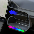 Model 3 Highland / Model Y Juniper Under Screen Storage Box Center Console Organizer With Ambient Lighting