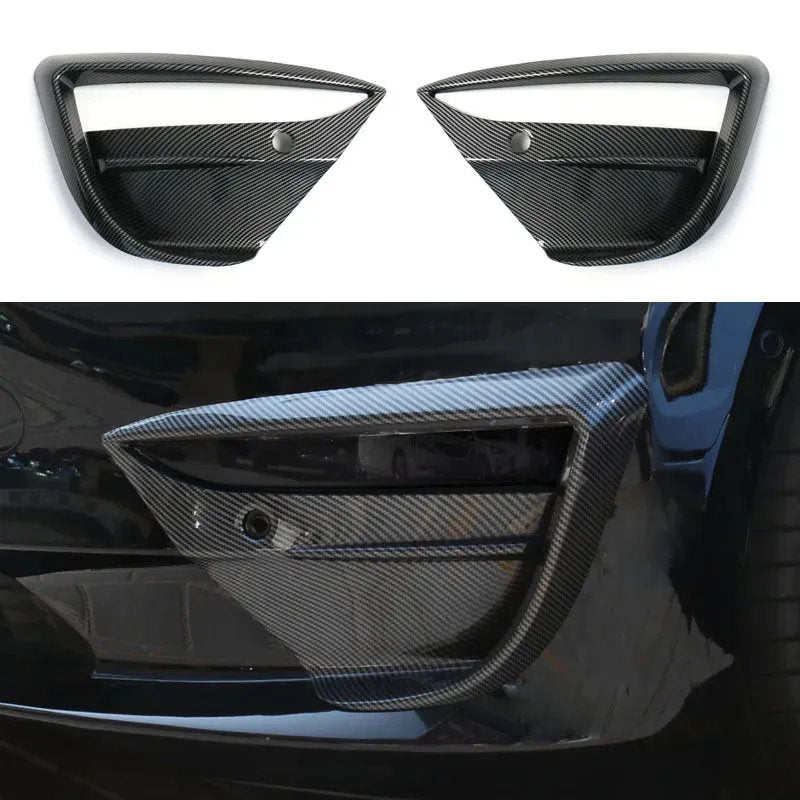 Fog Light Cover for Tesla Model 3 (2017-2023) Matte Carbon Fiber Pattern