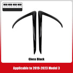 Fog Light Trim for Tesla Model 3/Y - High-Quality ABS with Carbon Fiber Finish Model 3 (2019-2023.10) Glossy Black