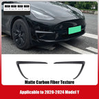 Fog Light Trim for Tesla Model 3/Y - High-Quality ABS with Carbon Fiber Finish Model Y (2020-2024) Matte Carbon Fiber Texture