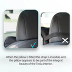 Nappa Leather Ergonomic Headrests for Tesla Model 3/Y/X/S