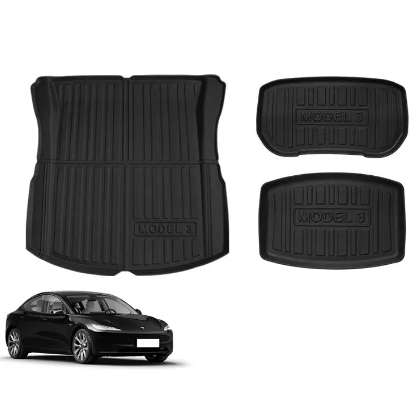 Model 3 highland（2024+）Frunk and Trunk All-Weather Cargo Floor Mat (3PCS) Model 3 Highland