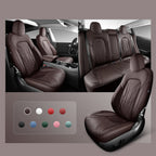 Nappa Leather Seat Covers for Model 3 Highland & Model Y Juniper Steady Brown