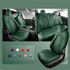 Nappa Leather Seat Covers for Model 3 Highland & Model Y Juniper Dark Green