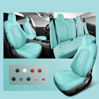 Nappa Leather Seat Covers for Model 3 Highland & Model Y Juniper Macaron Green