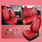 Nappa Leather Seat Covers for Model 3 Highland & Model Y Juniper Lava Red