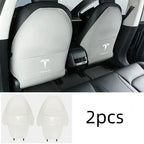 2 Pcs Seat Protectors for Tesla Model 3 (2017-2023) / Y (2020-2024) Model 3（2017-2023.10） Y（2020-2024） White