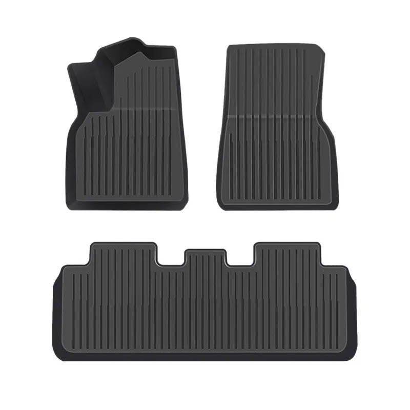 TPE+Menes Double Layer Floor Mats for Tesla Model 3/Y Model Y（2020-2025.02） Left-Hand Drive Floor Mats（3 Pcs）