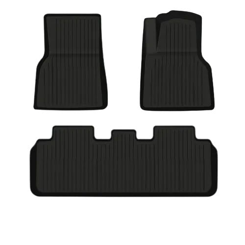 TPE+Menes Double Layer Floor Mats for Tesla Model 3/Y Model Y（2020-2025.02） Right-Hand Drive Floor Mats（3 Pcs）