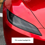 TPU HD Front and Rear Light Protective Film for Tesla Model 3 Highland 2024+ Smoked Black Film Headlight Model 3 Highland