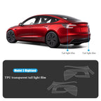 TPU HD Front and Rear Light Protective Film for Tesla Model 3 Highland 2024+ Transparent Film Tail Light Model 3 Highland