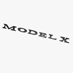 Tesla Model 3/Y/X/S Emblem Model X Matte Black
