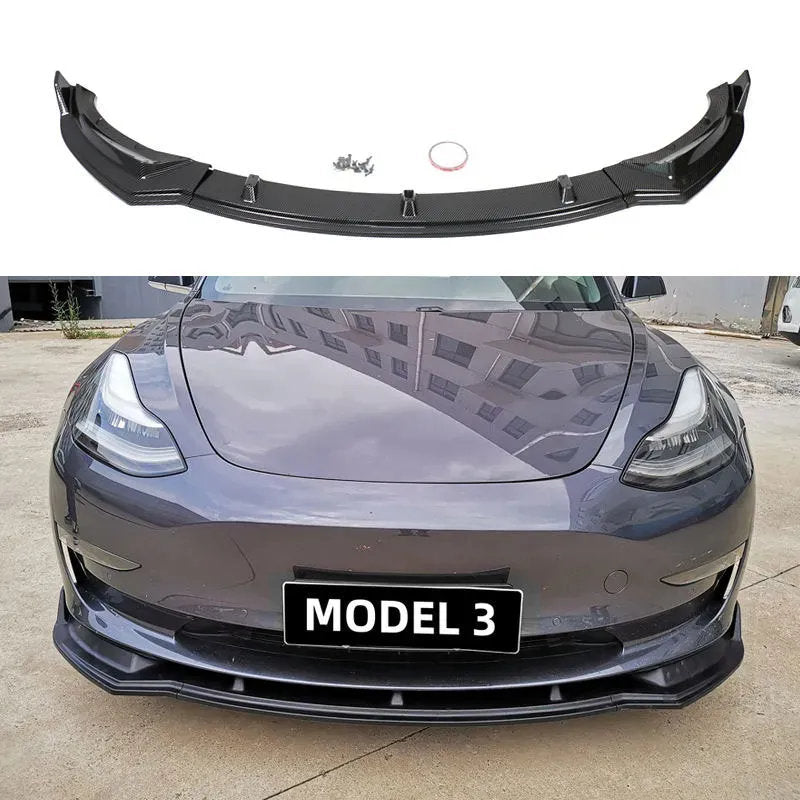 Tesla Model 3/Y Front Lip ABS Painted Spoiler (2019-2024)