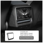 Tesla Model Y Juniper / 3 Highland Suede Armrest Cover & Interior Trim Kit (5-Piece) Black Model 3 Highland Model Y Juniper Rear Screen Protective Frame