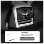 Tesla Model Y Juniper / 3 Highland Suede Armrest Cover & Interior Trim Kit (5-Piece) White Model 3 Highland Model Y Juniper Rear Screen Protective Frame