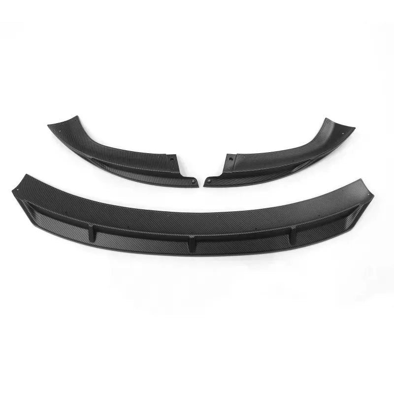 Sport Style Front Bumper Lip Kit for Tesla Model 3 Highland Matte Carbon Fiber Pattern
