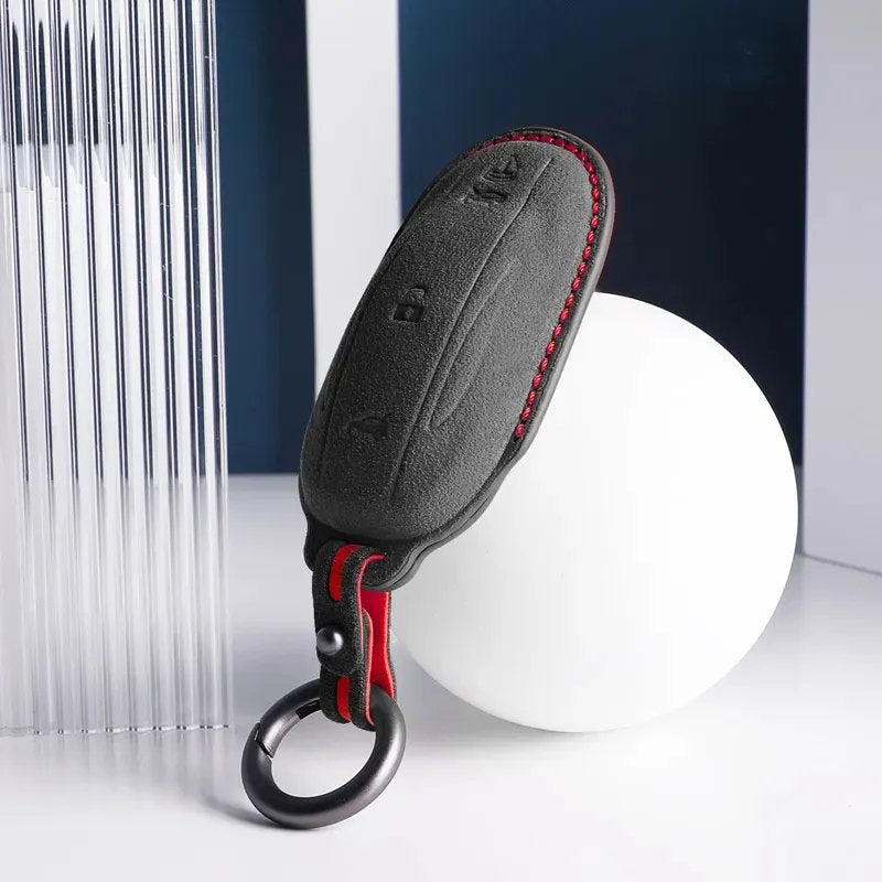 Tesla Model S/3/X/Y Key Holder (Alcantara) Black